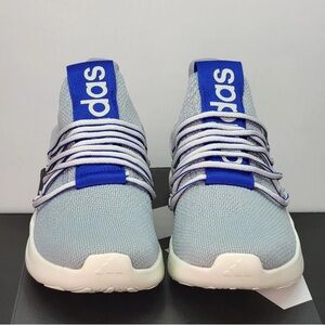 Adidas Light Gray Sneakers with Bold Blue Accents